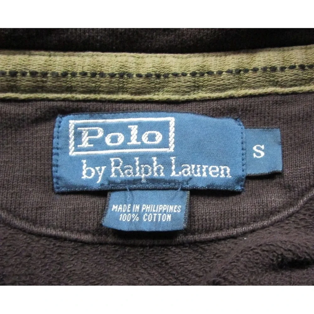 Polo Ralph Lauren Pullover Sweatshirt Men's (S) 1/4 Snap Chest Pocket Preppy
